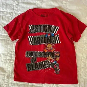 Y2k‎ hybrid tees skater red short sleeve t shirt youth 6 streetwear slogan